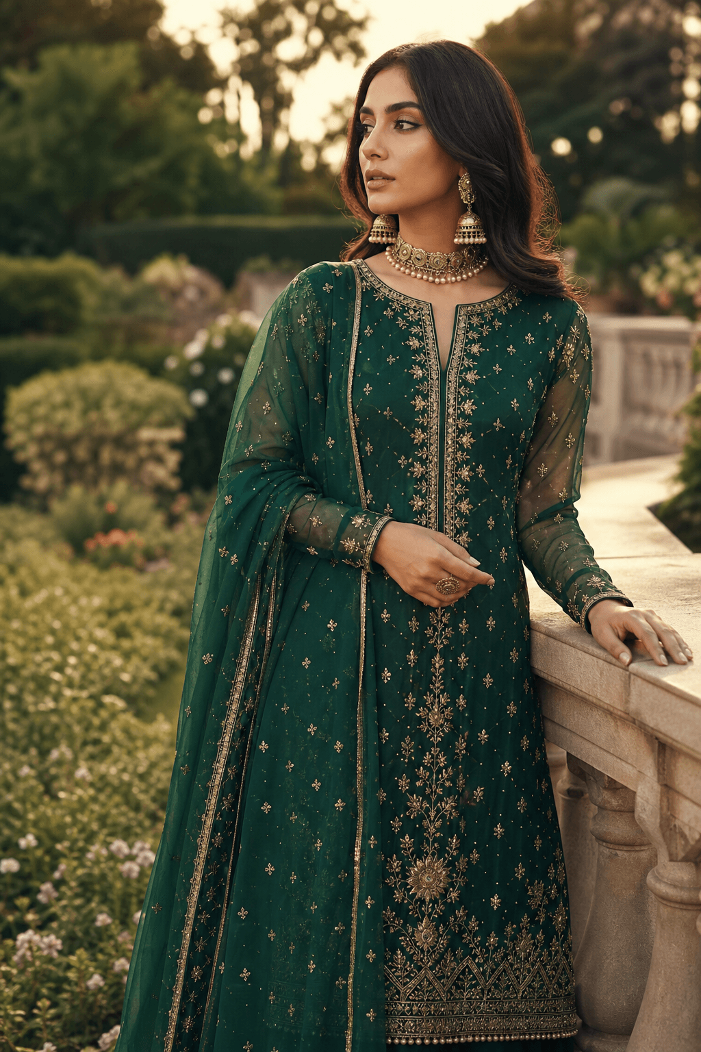Jinnah Garden Organza Dupatta