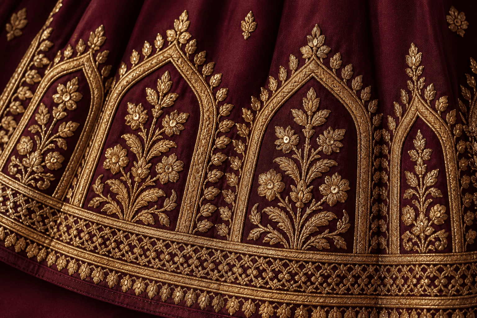 Quaid Winter Maroon Velvet by Aneela & Sons — Pakistani formals in velvet with tilla, cloth and embroidery detail, kashmir