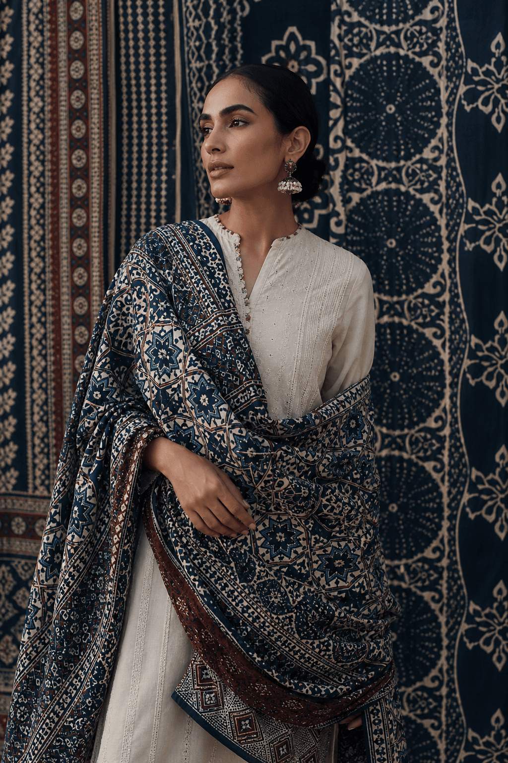 Ajrak portrait editorial