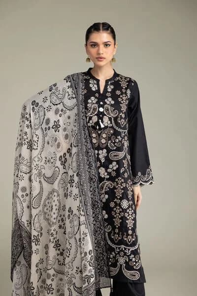 Midnight Paisley Lawn